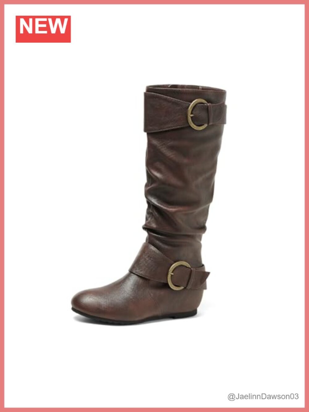 Women's Knee High Wedge Boots with Side Zip Faux Fur Lining